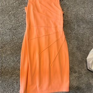 Women's orange dress summer for a couple times and smoking condition